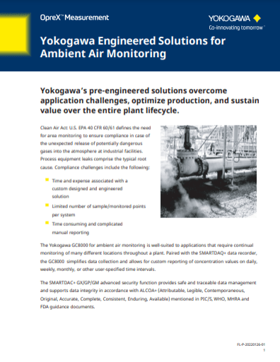 Ambient Air Monitoring Solutions Flyer